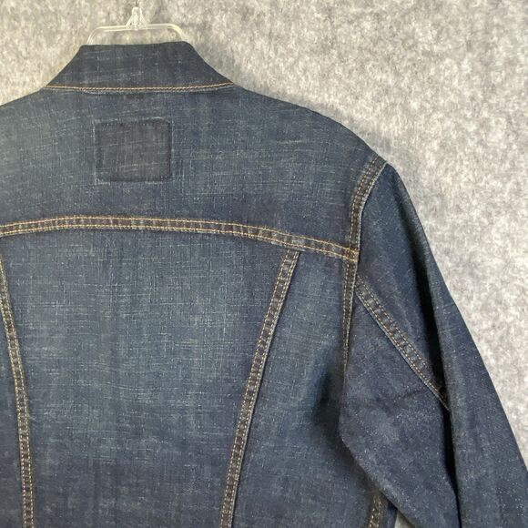 Signature by Levi Strauss Black Label Blue Denim Men's Trucker Jacket Size Small - Picture 12 of 13